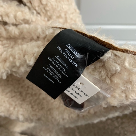 💙 LIKE 🆕 FRYE Natural Faux Shearling Coat - Picture 6 of 11